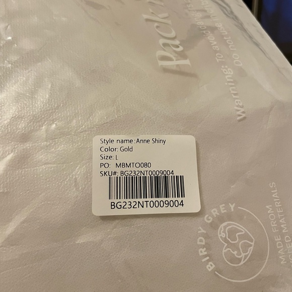 Birdy Grey Gold Anne Shiny Dress - Picture 2 of 4